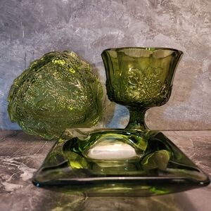 Elegant Green Glassware Set